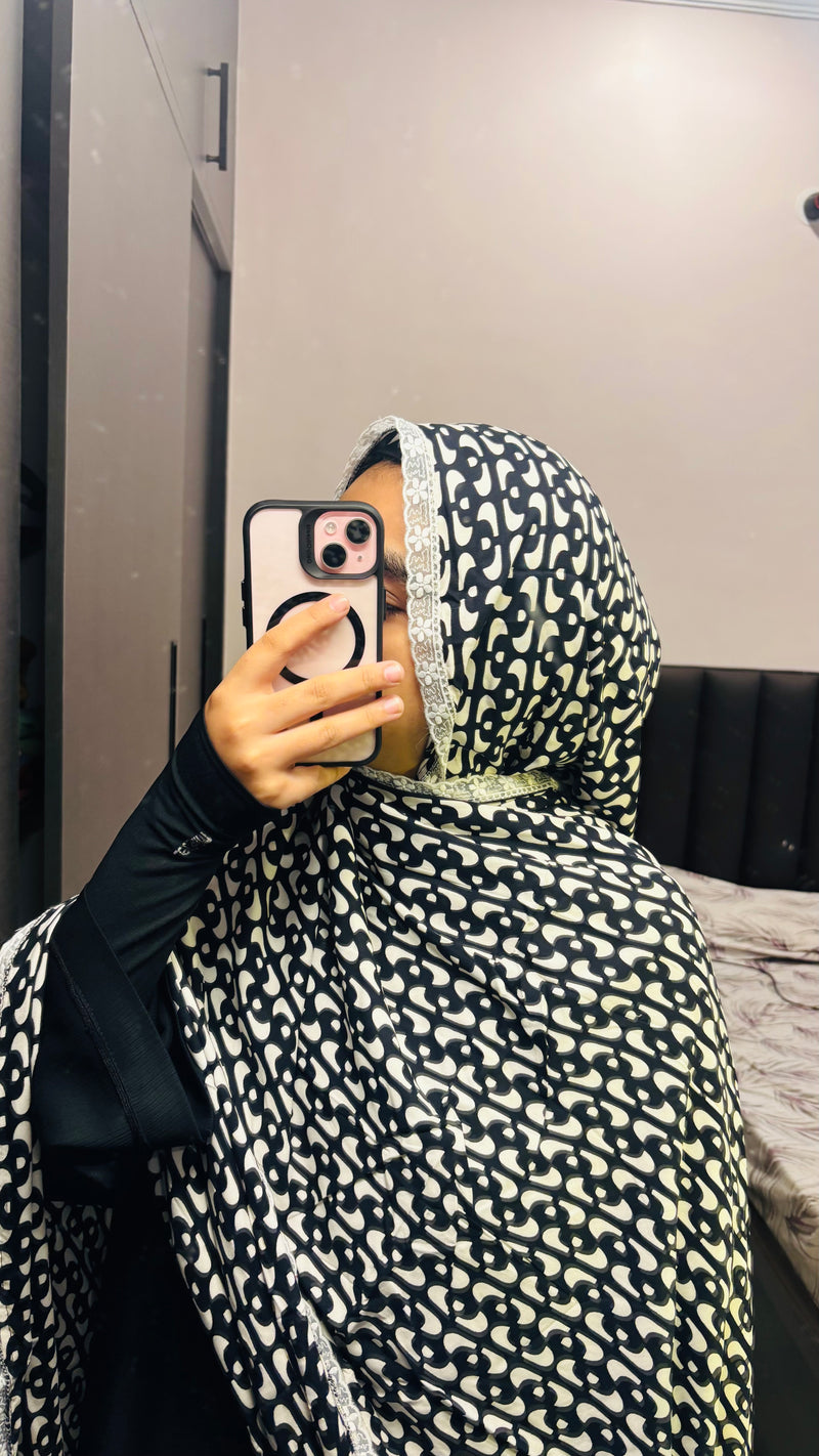 Printed dupattas with Laces