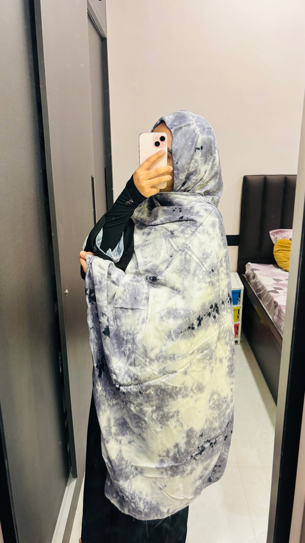 Beautiful Grey Printed Rayon dupatta