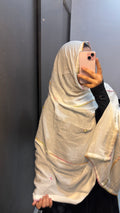 White & Multi Embroidery and Hand work Dupatta