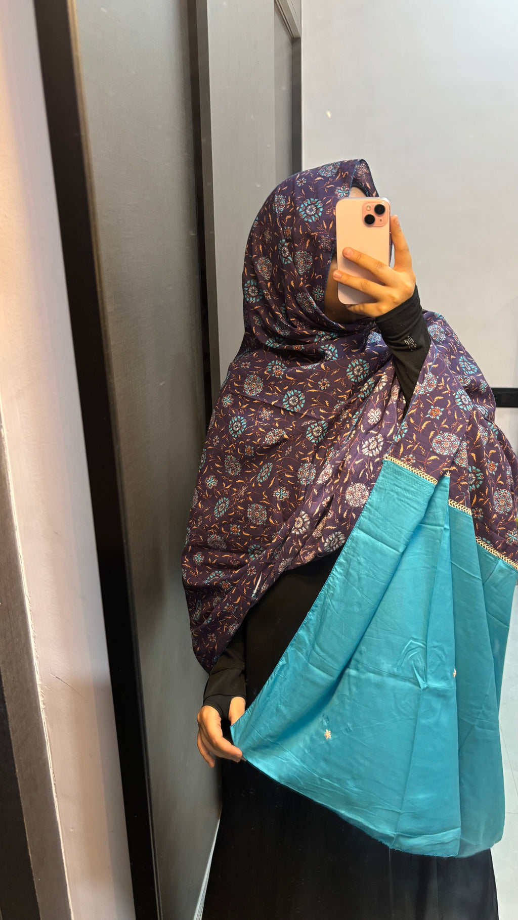 Blue& Purple Designer Dupatta
