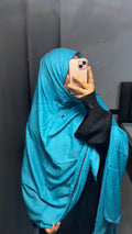 Blue & Maroon Mirror Work Embroidery Rayon Dupatta