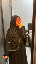 Black With Multicolour Embroidery Pure Cotton Dupatta