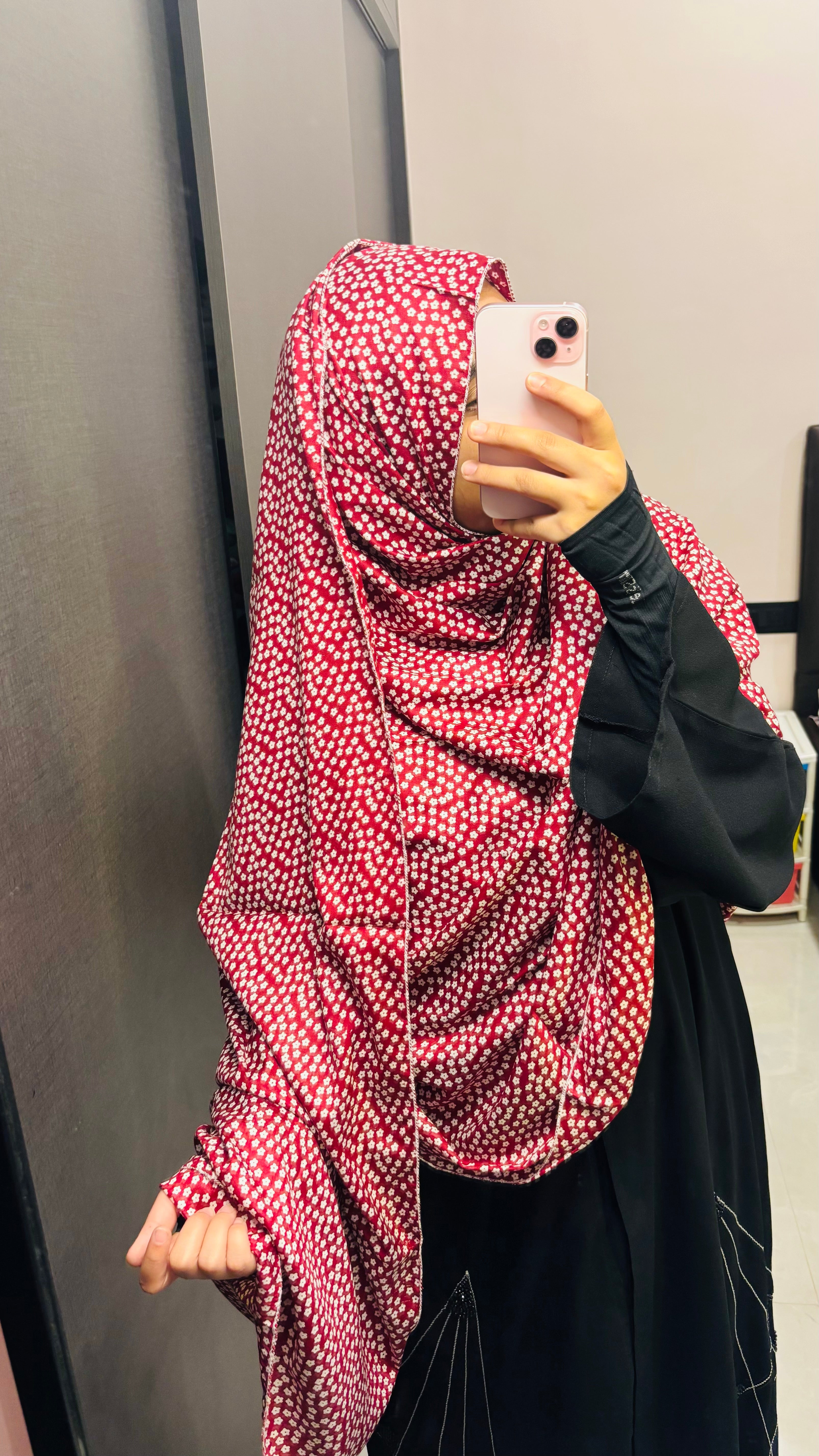 Minimal Print Beautiful Maroon Printed Rayon Dupatta