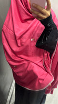 Pink Floral Embroidered Rayon Dupatta