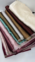 Satin Hijab with Store Work - Made in UAE