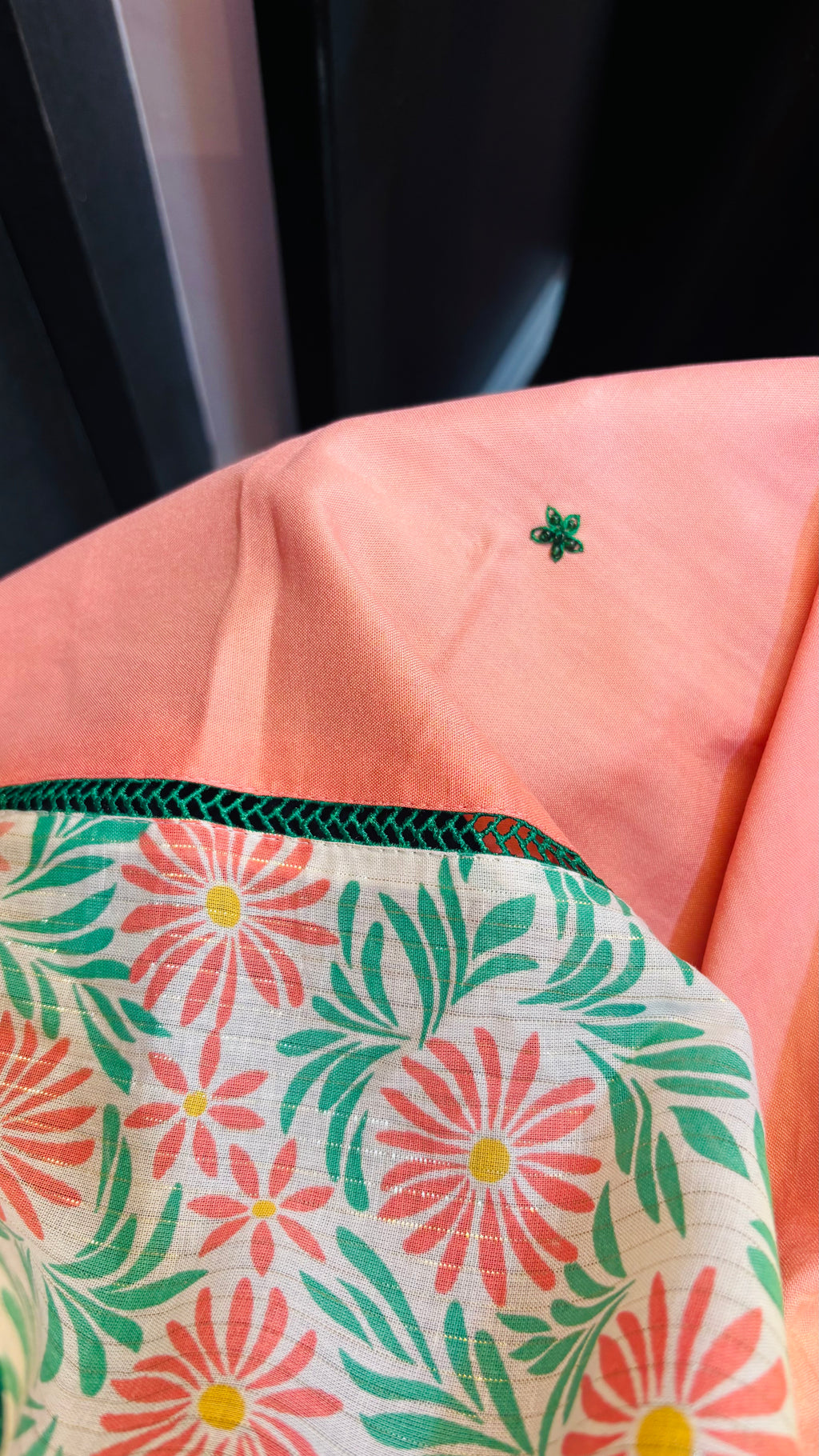 Printed beautiful peach designer dupatta