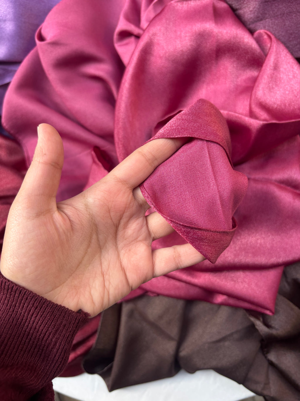 Premium quality Shimmer Satin hijab, Made in turkey