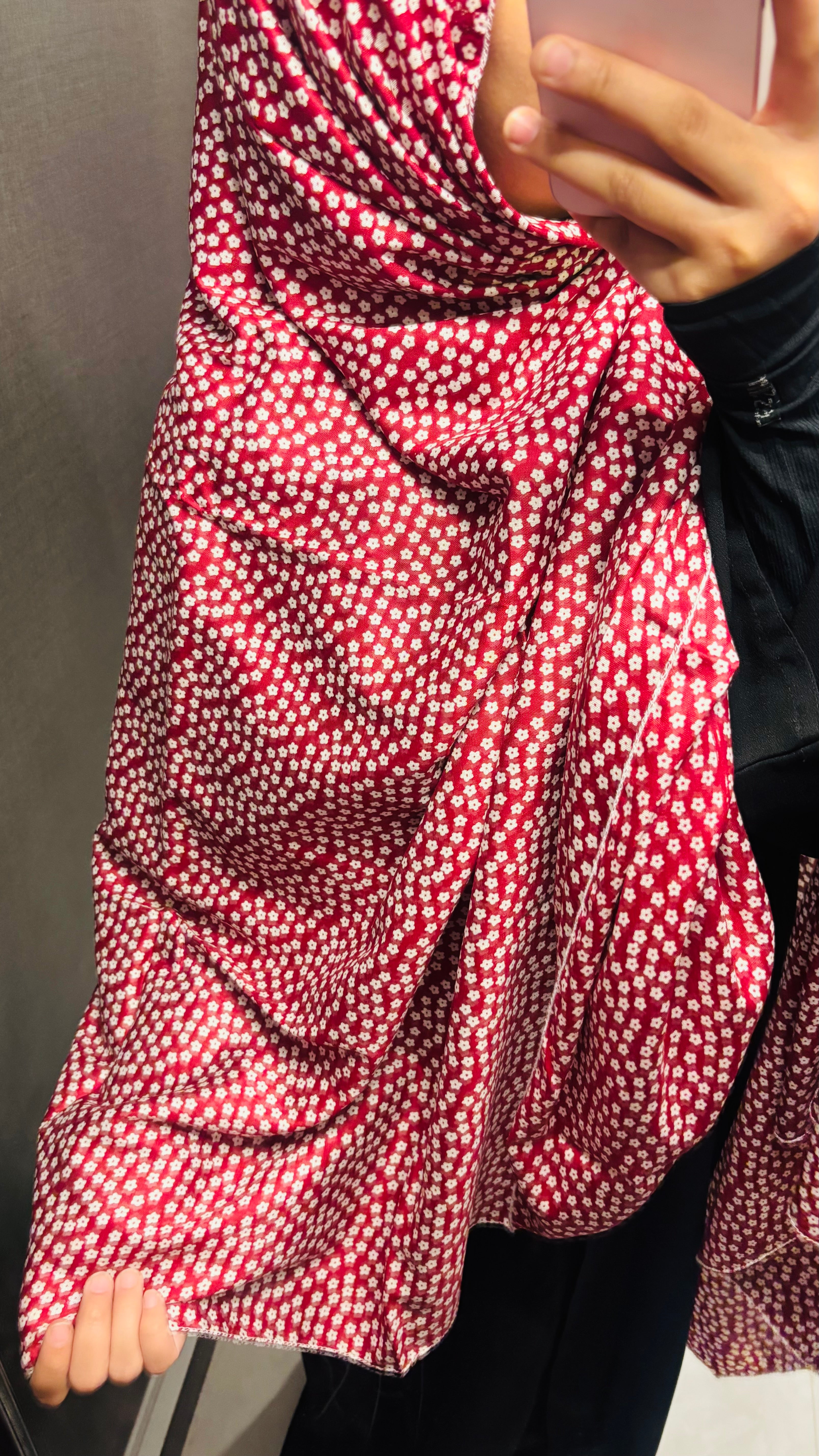 Minimal Print Beautiful Maroon Printed Rayon Dupatta