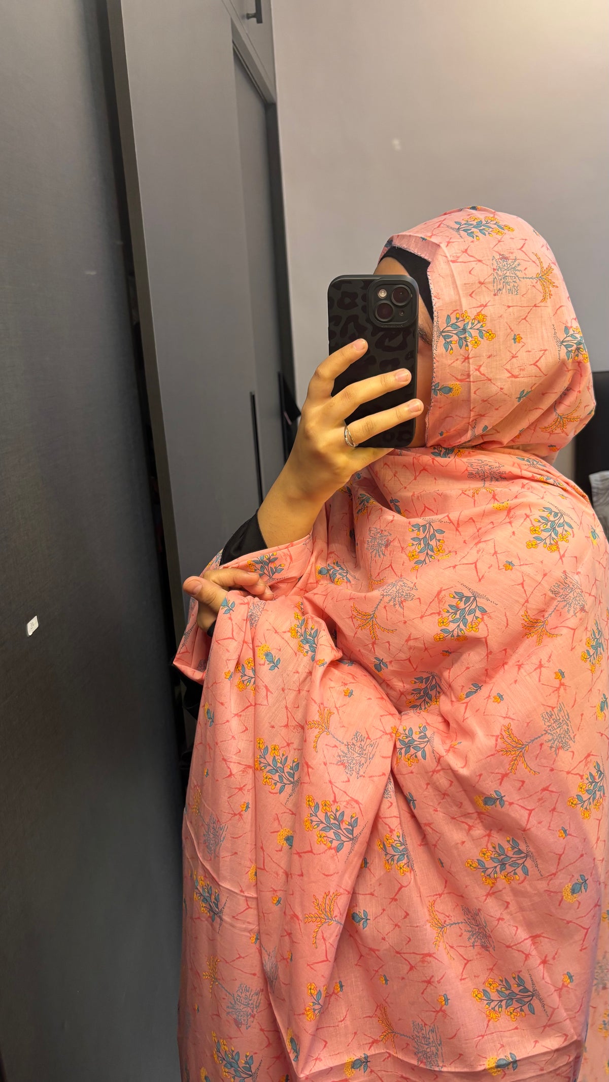 Pink Pure Cotton Big Size Dupatta/Chadar