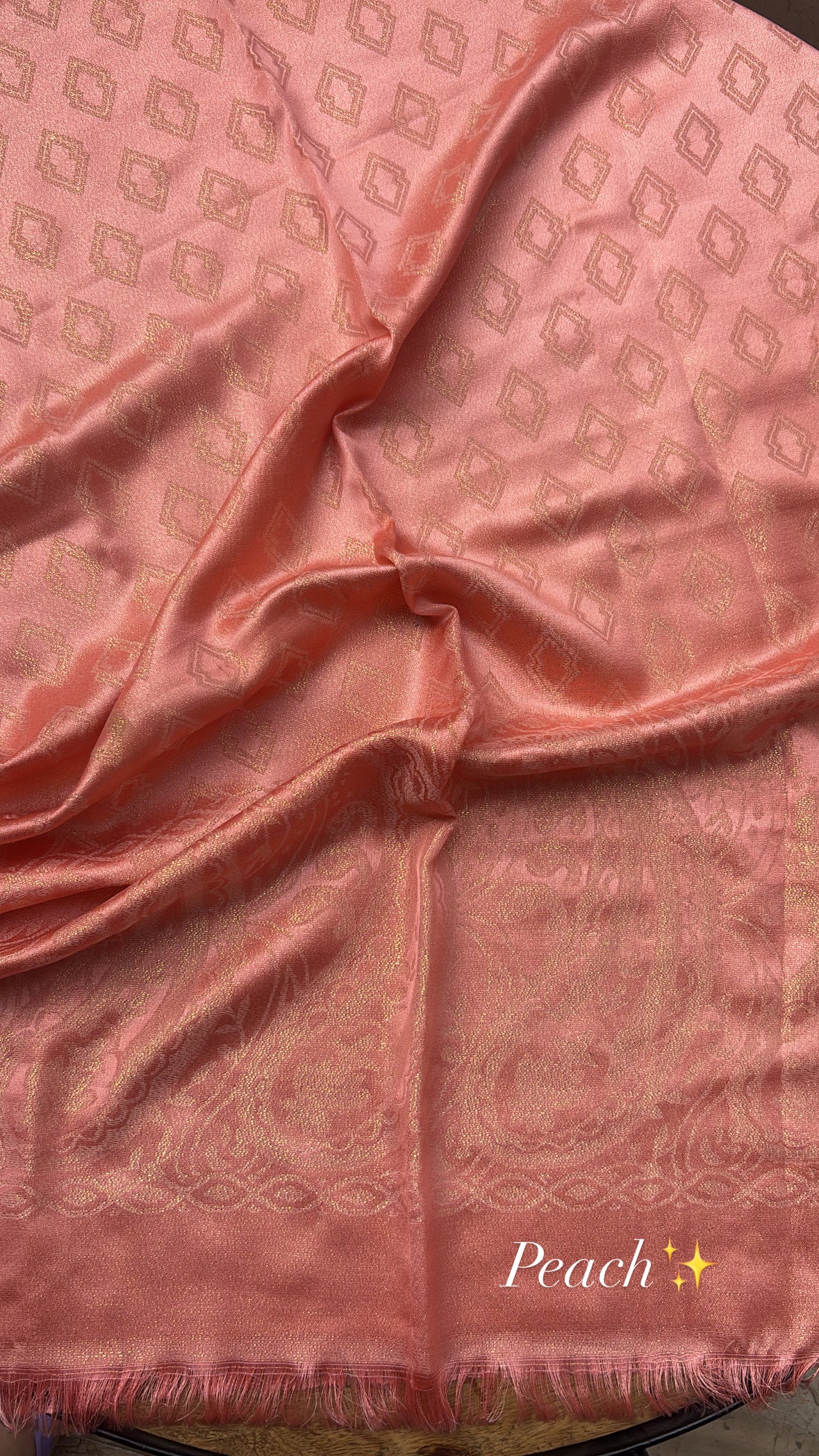 Cotton Shimmer Self Print Hijabs - non slippery