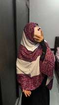Maroon & Light Lavender Designer Embroidered Dupatta