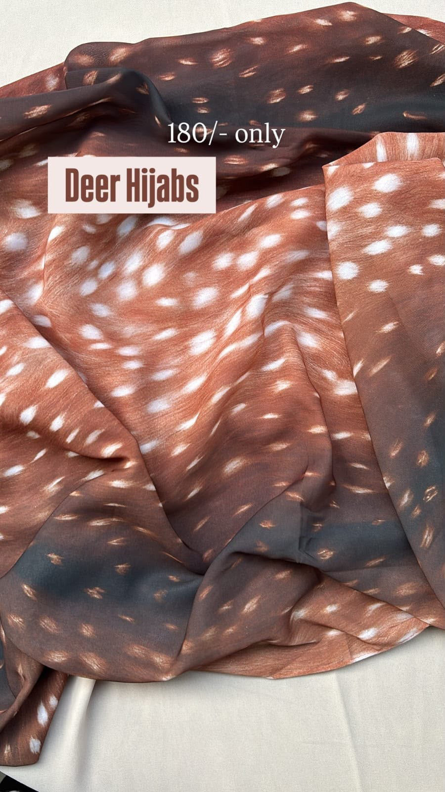 Deer Print Gorgette Hijab