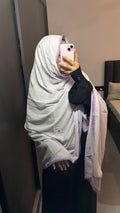 Purple Minimal Embroidered Rayon Dupatta