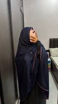Big Size Navy Blue Embroidered Rayon Chadar/Dupatta