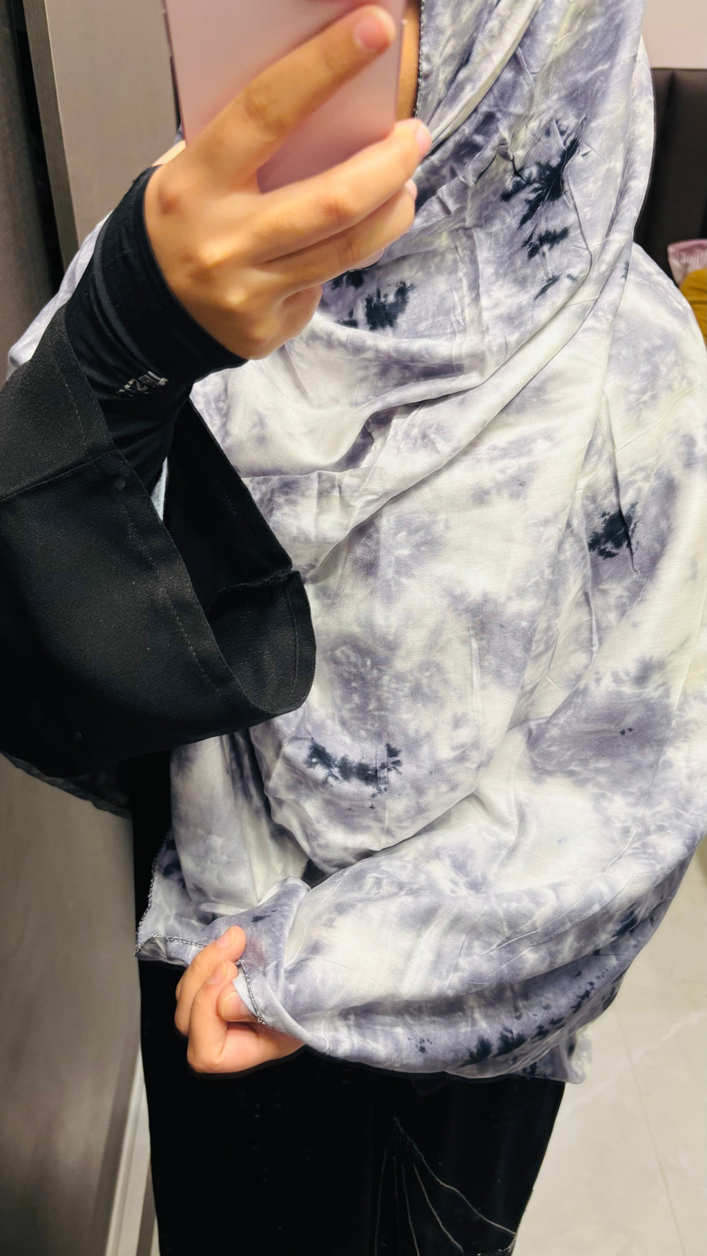 Beautiful Grey Printed Rayon dupatta