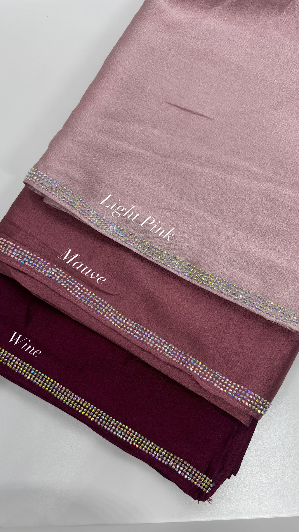 Satin Hijab with Store Work - Made in UAE