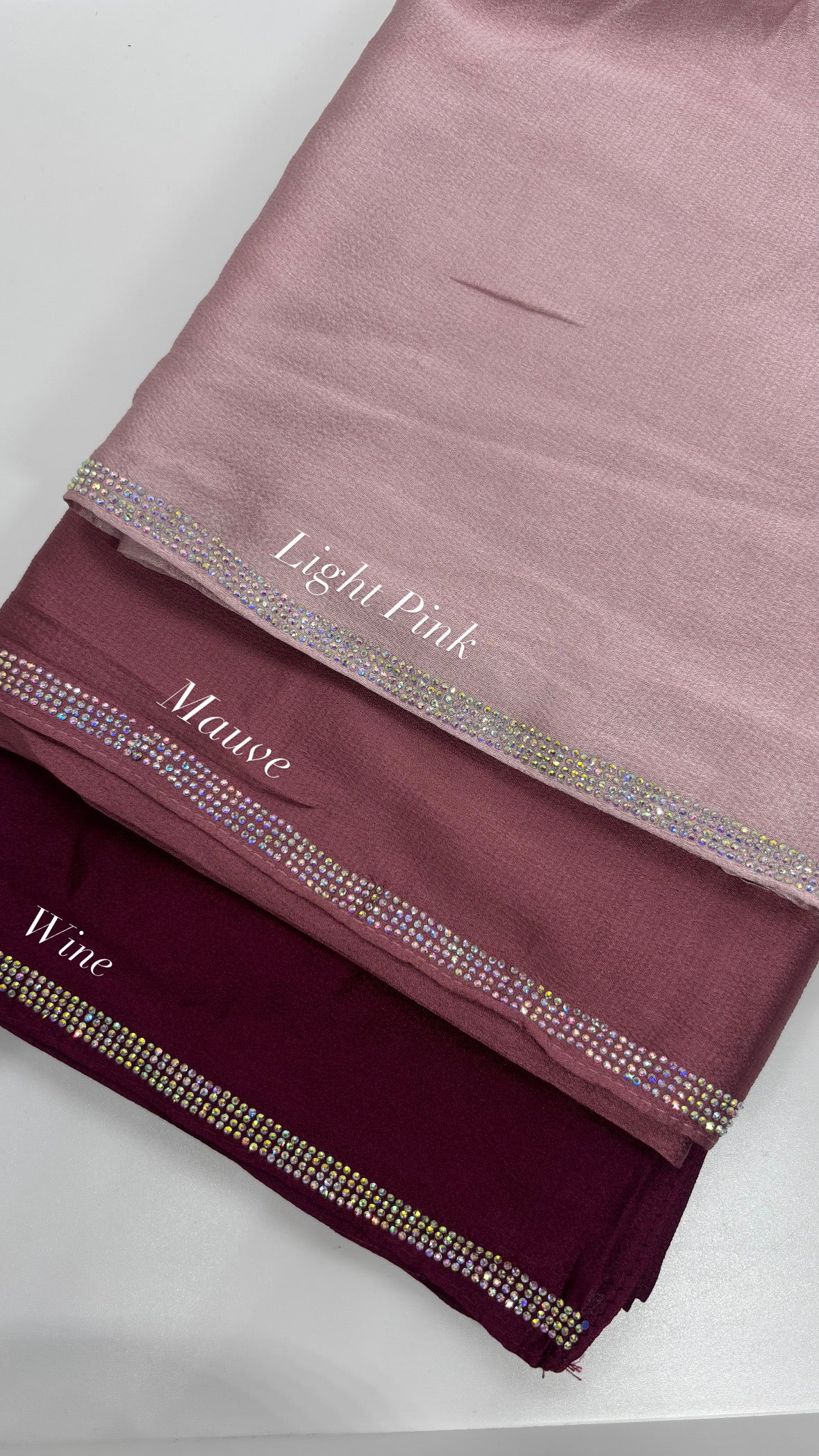 Satin Hijab with Store Work - Made in UAE