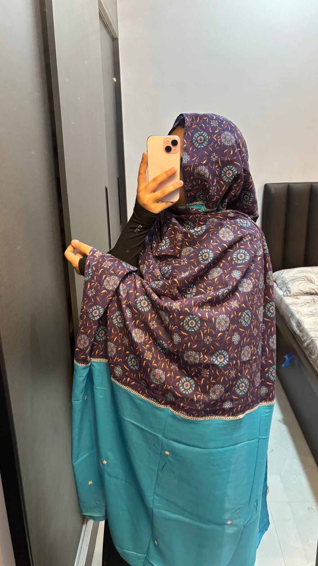 Blue& Purple Designer Dupatta