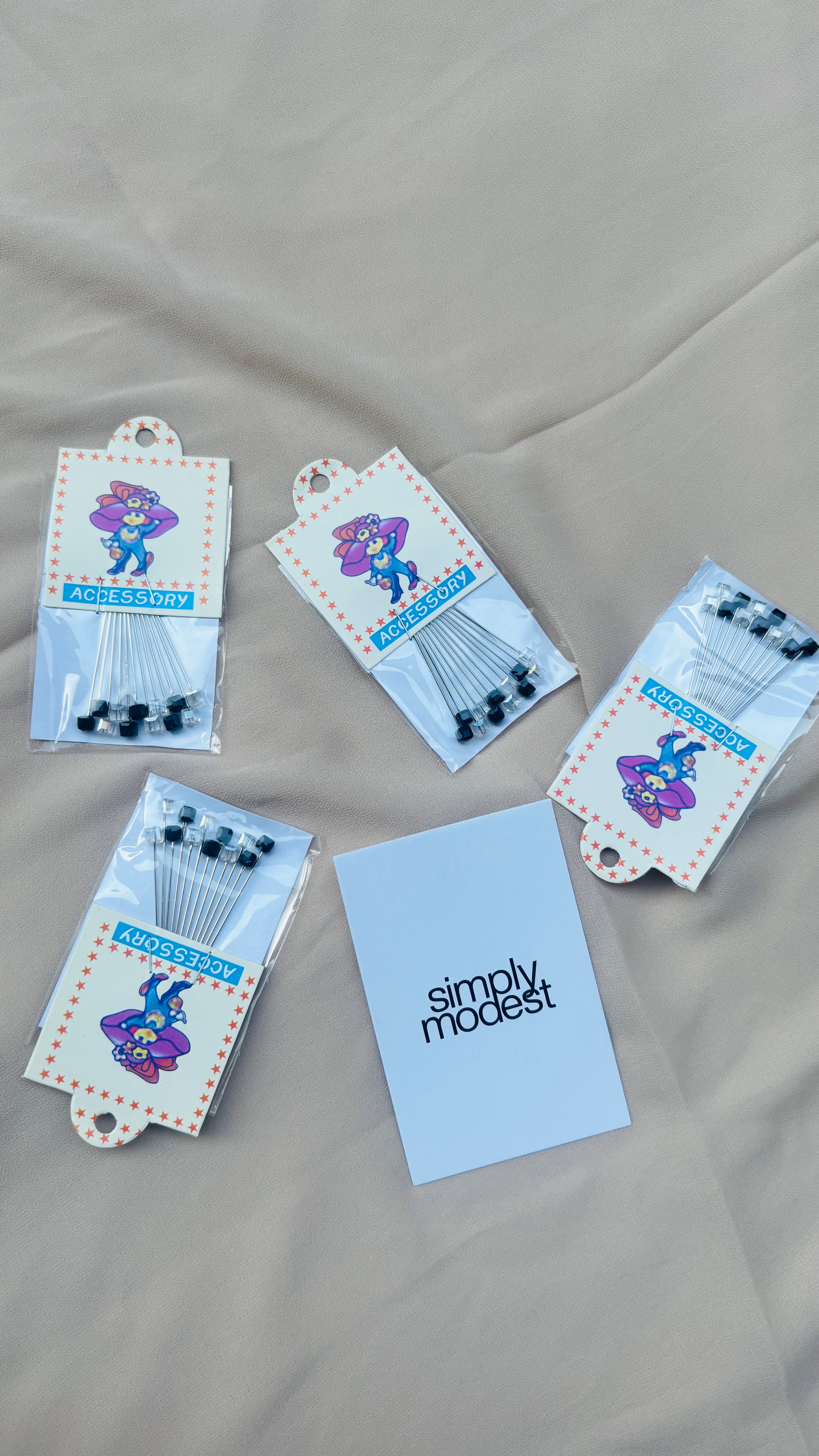 Crystal Pins - pack of 10