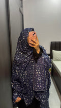 Blue Cotton Printed Dupatta