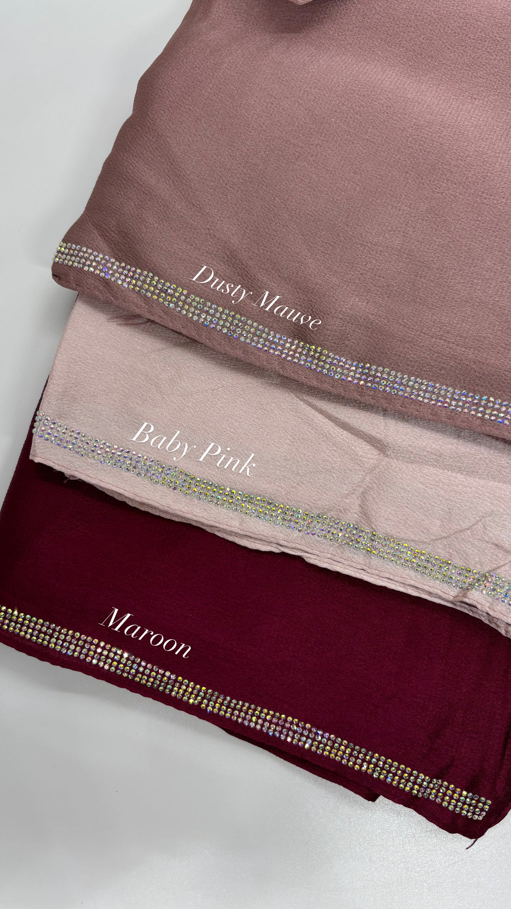 Satin Hijab with Store Work - Made in UAE
