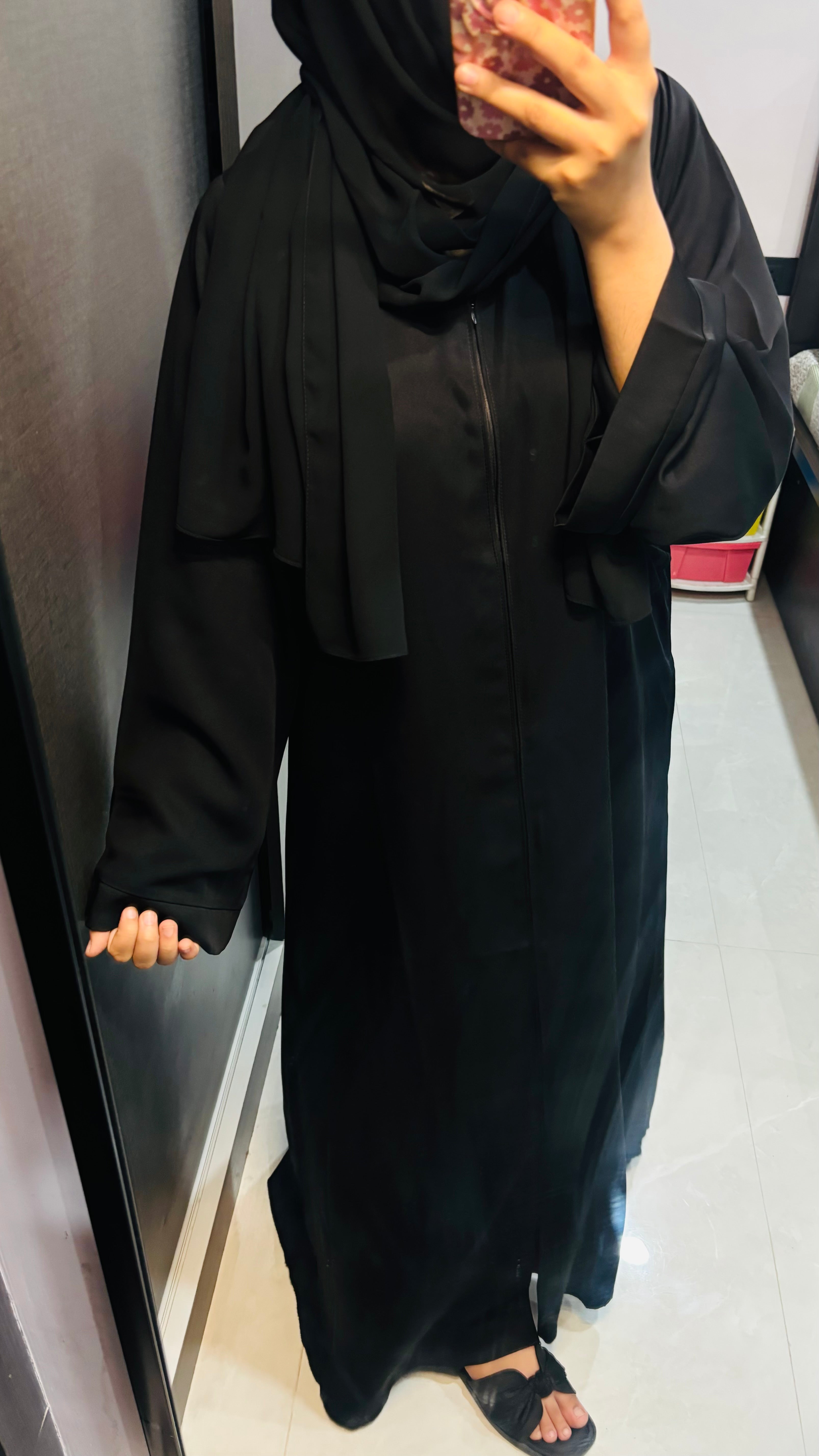 Imported Nida Basic Abaya - Front Closed