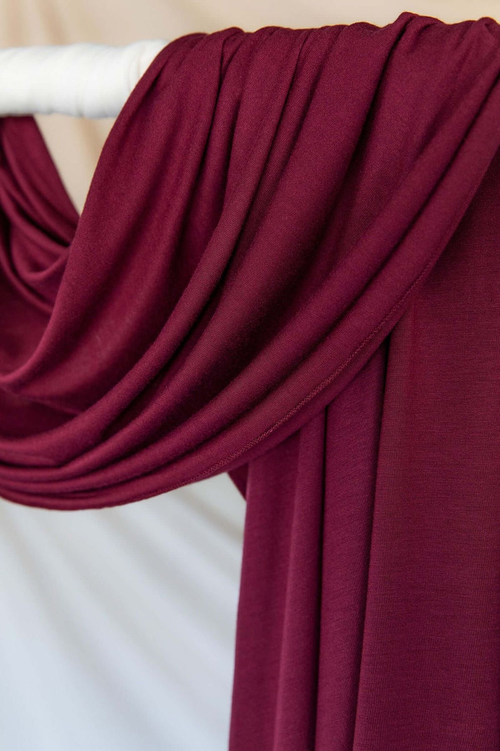 Maroon Bamboo Jersey Hijabs - 2 meters