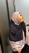 Purple & Navy Blue Designer Embroidered Dupatta