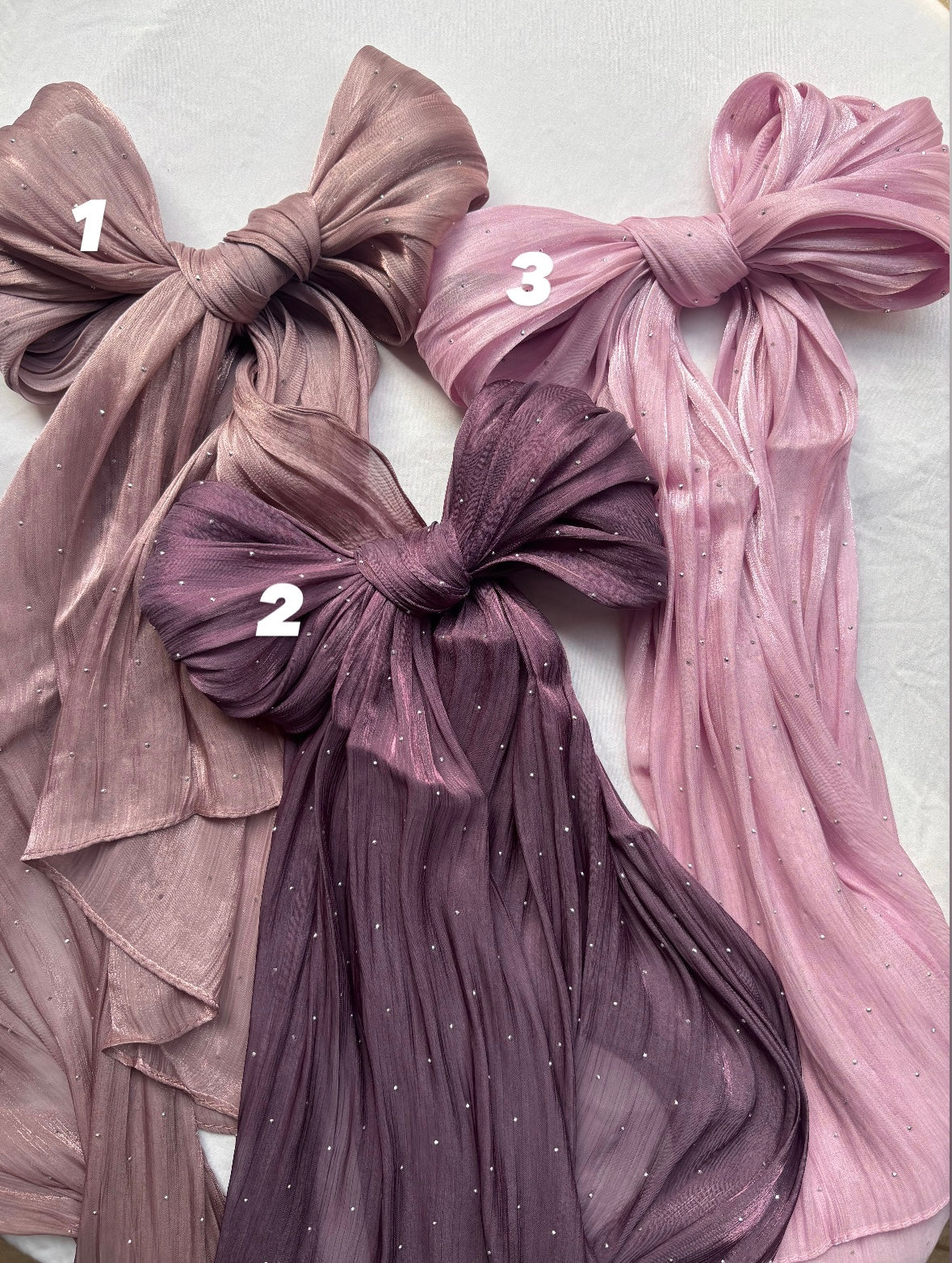 Organza with stone work hijabs