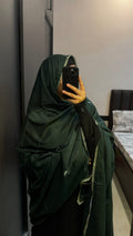 Green Soft Rayon Embroidered Big Dupatta/Chadar