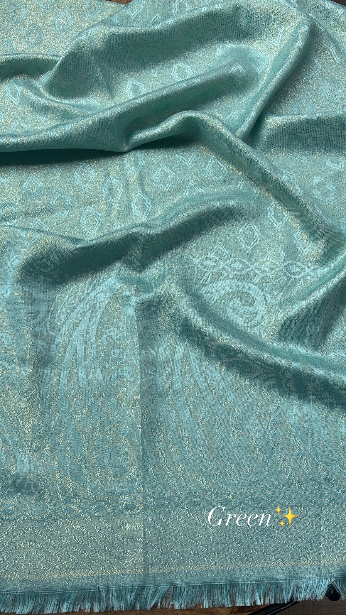 Cotton Shimmer Self Print Hijabs - non slippery