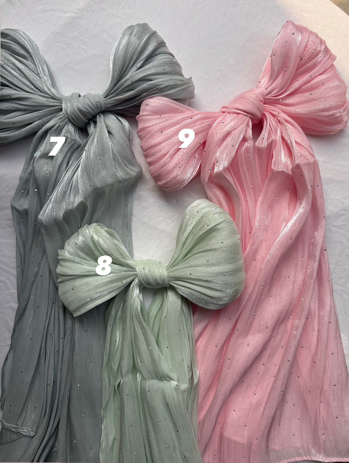 Organza with stone work hijabs