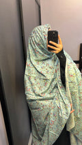 Green Minimal Printed Soft Rayon Dupatta/ Chadar