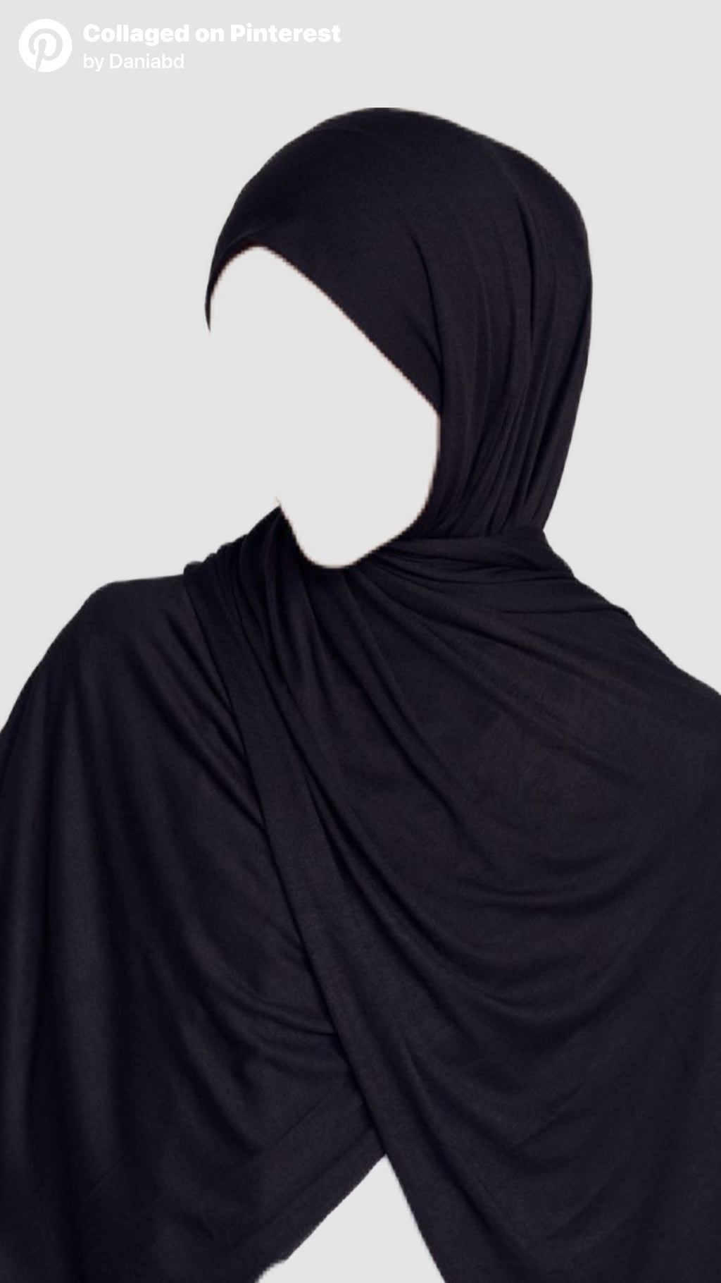 Black Bamboo Jersey Hijabs - 2 meters
