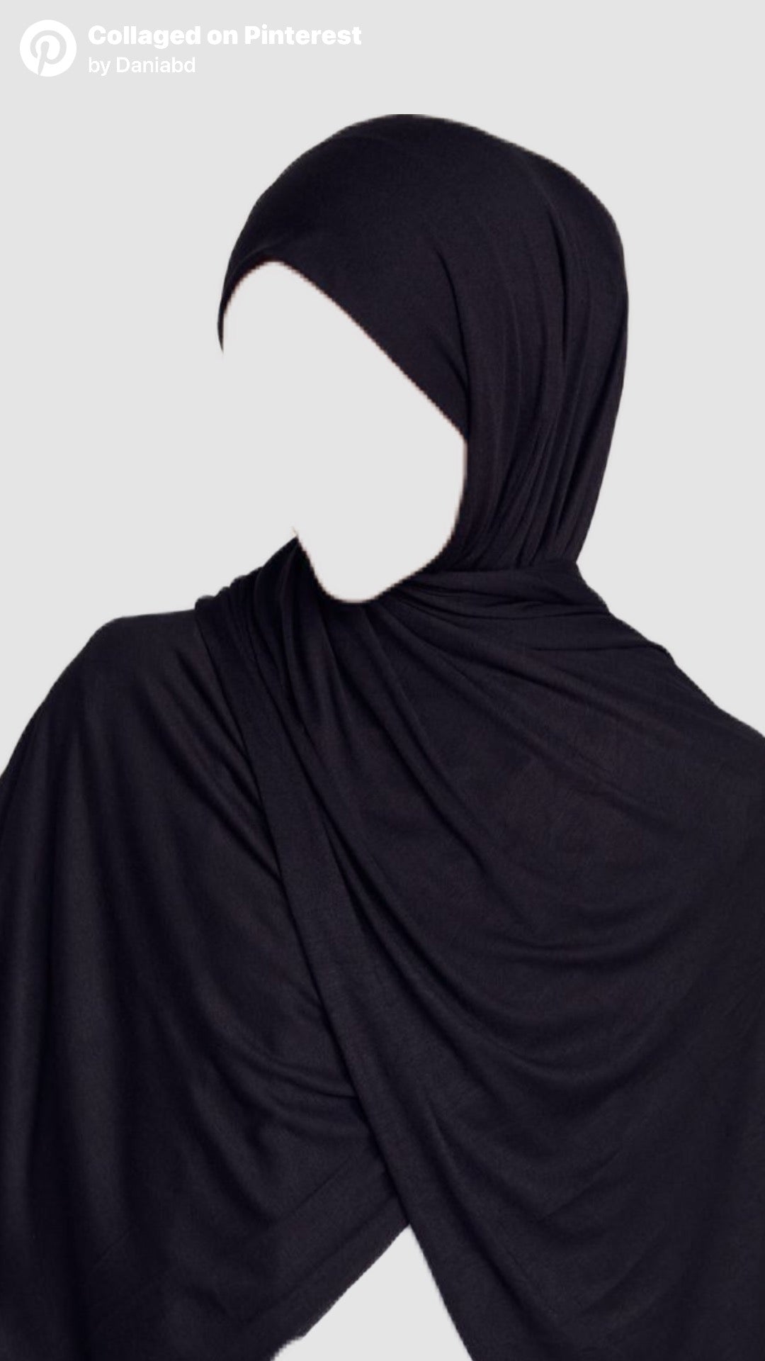 Black Bamboo Jersey Hijabs - 2 meters