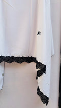Pakistani Embroidered Dupatta, Black & white