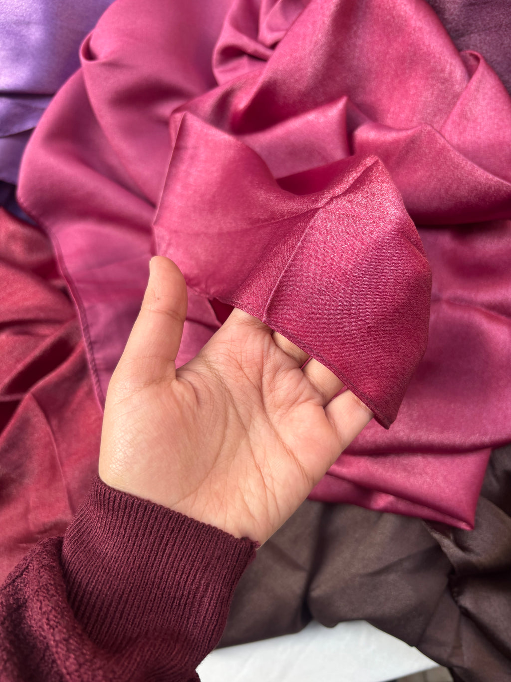 Premium quality Shimmer Satin hijab, Made in turkey