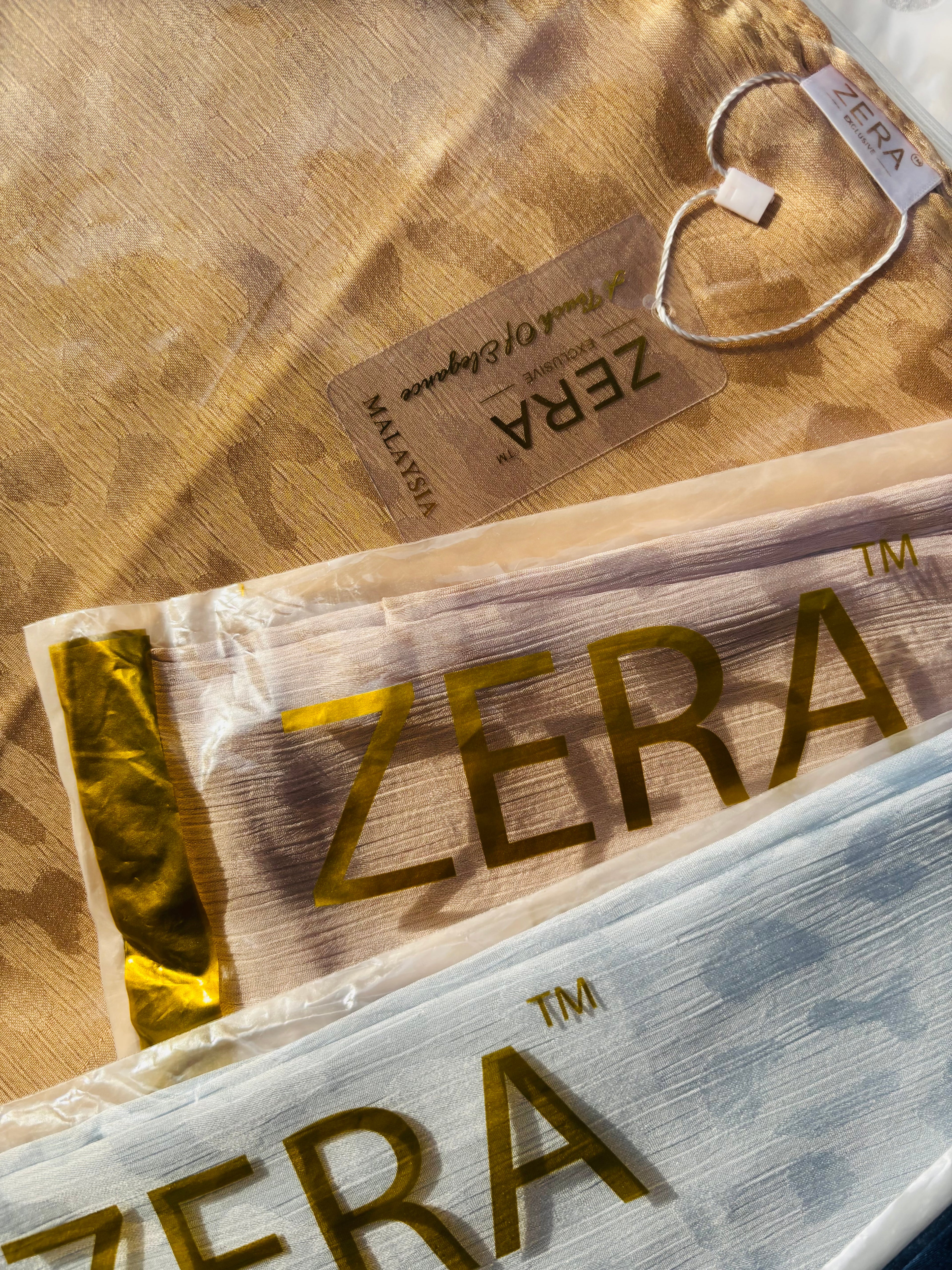 Zera Exclusive Self Print Premium Satin Hijabs