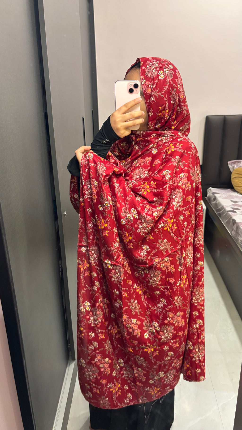 Printed Soft Rayon Maroon Dupatta