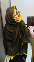 Beautiful Hand Work Black colour dupatta with  Green lace