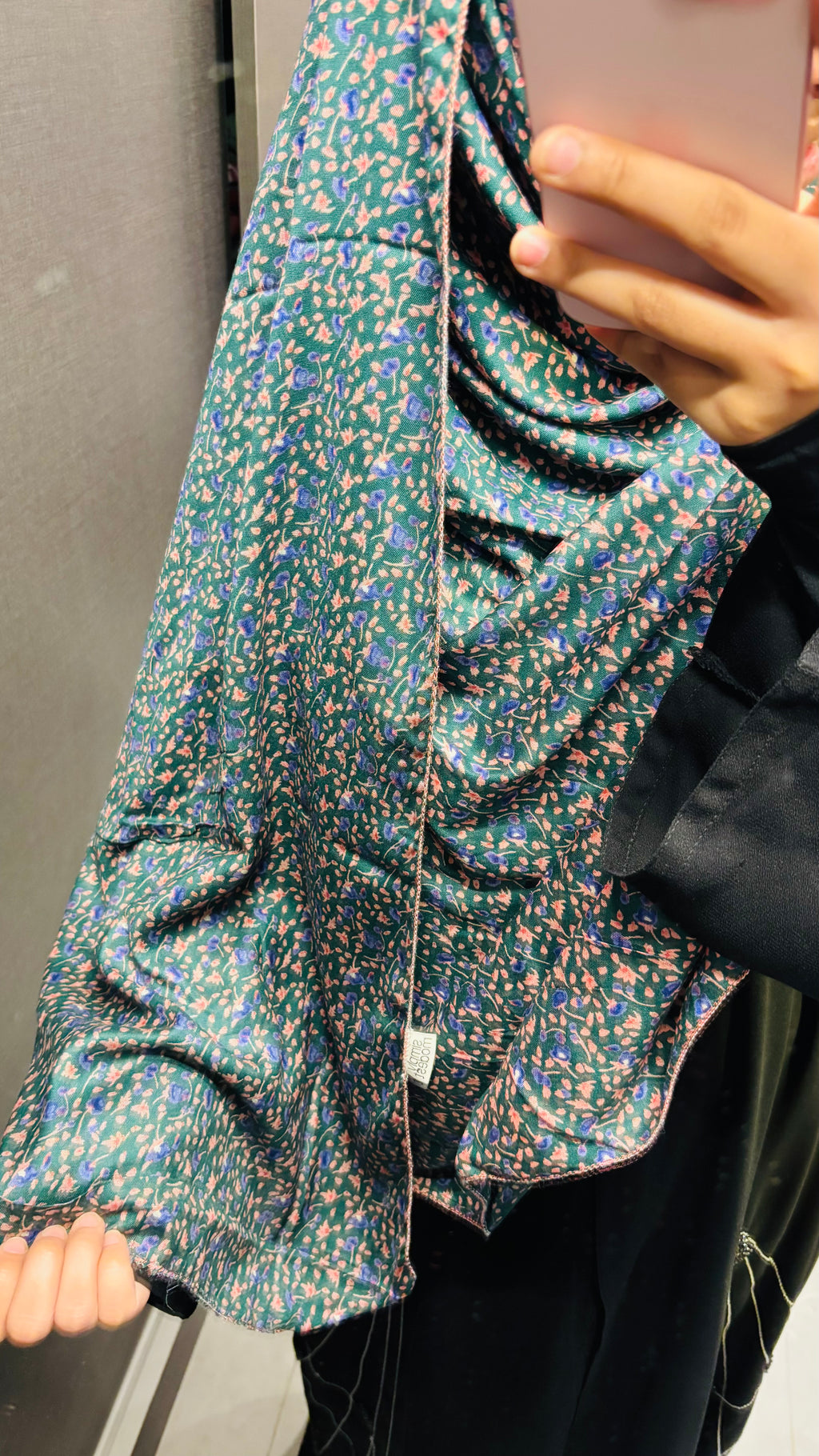 Printed Green Soft Rayon Namaz Dupatta