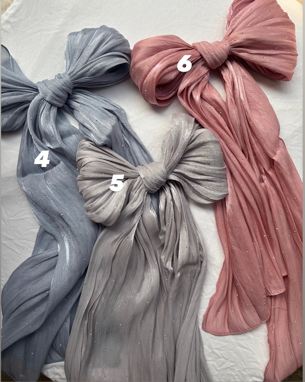 Organza with stone work hijabs