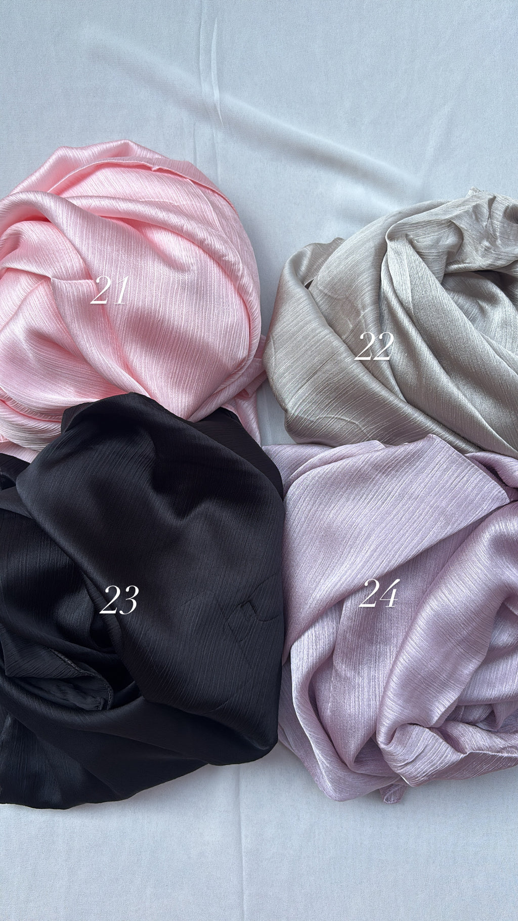 Muna Satin Hijabs - Premium quality - Made in UAE