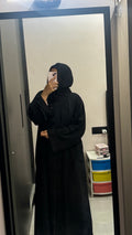 Imported Nida Basic Abaya - Front Open Full Zip