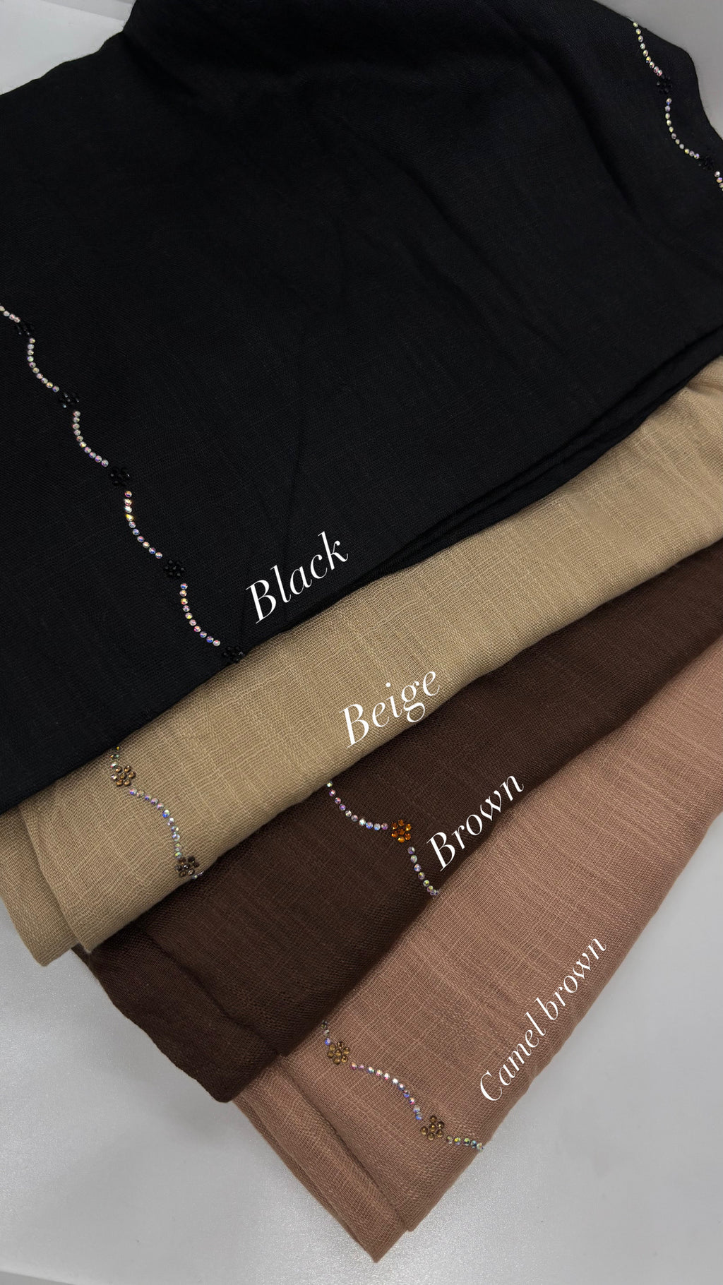 Soft Cotton Hijab with Stone work - Non Slippery