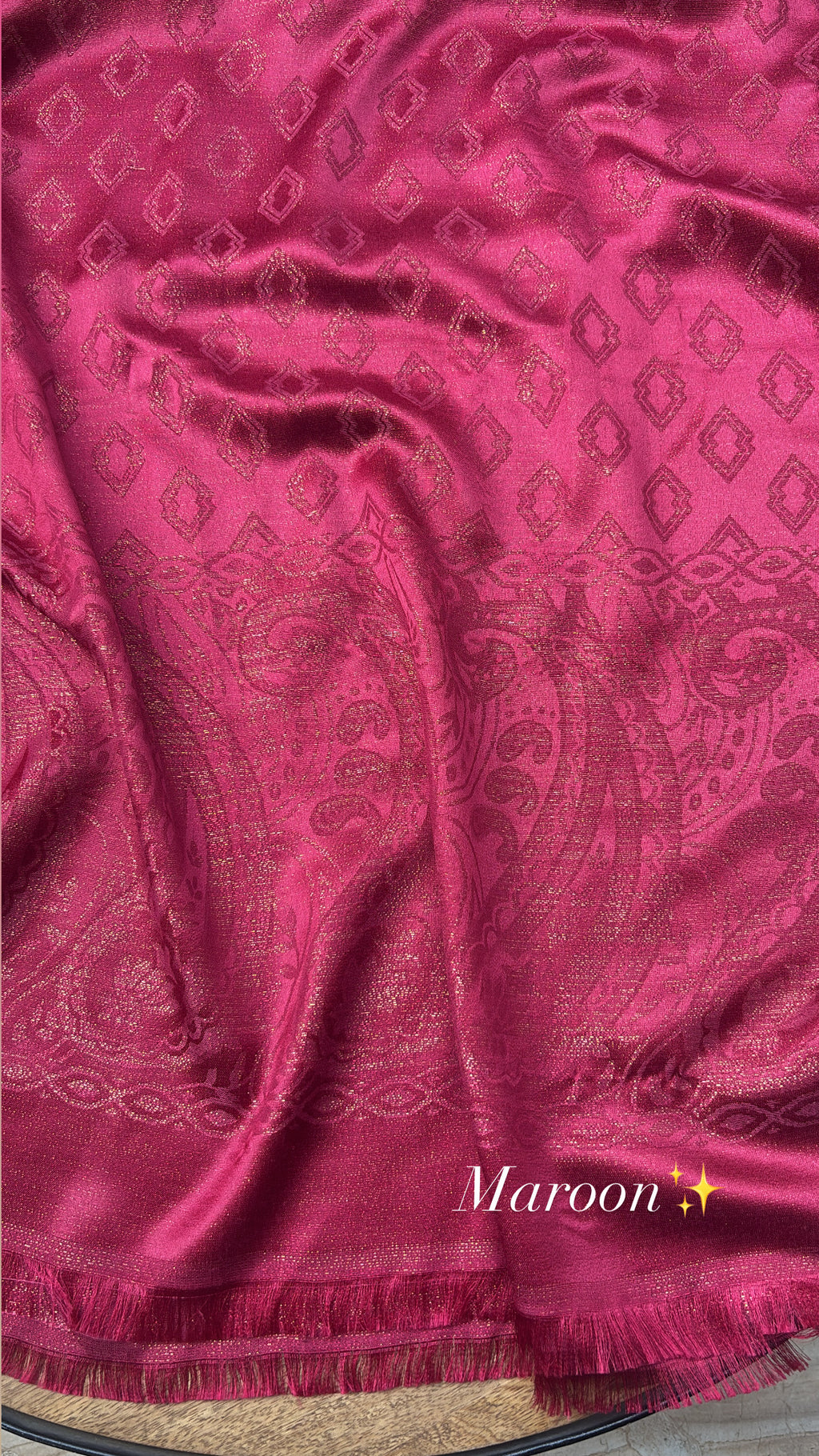 Cotton Shimmer Self Print Hijabs - non slippery