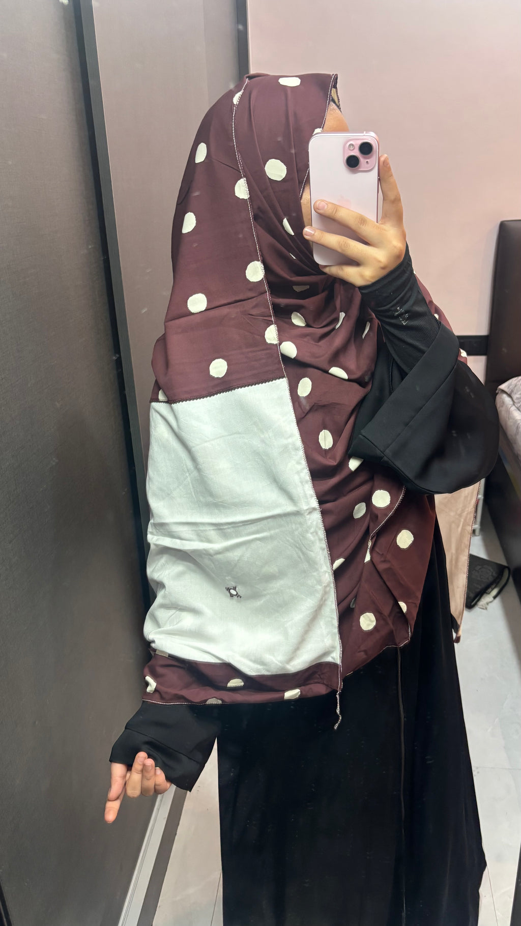 Brown & White Rayon Designer Embroidered Dupatta