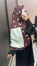 Brown & White Rayon Designer Embroidered Dupatta