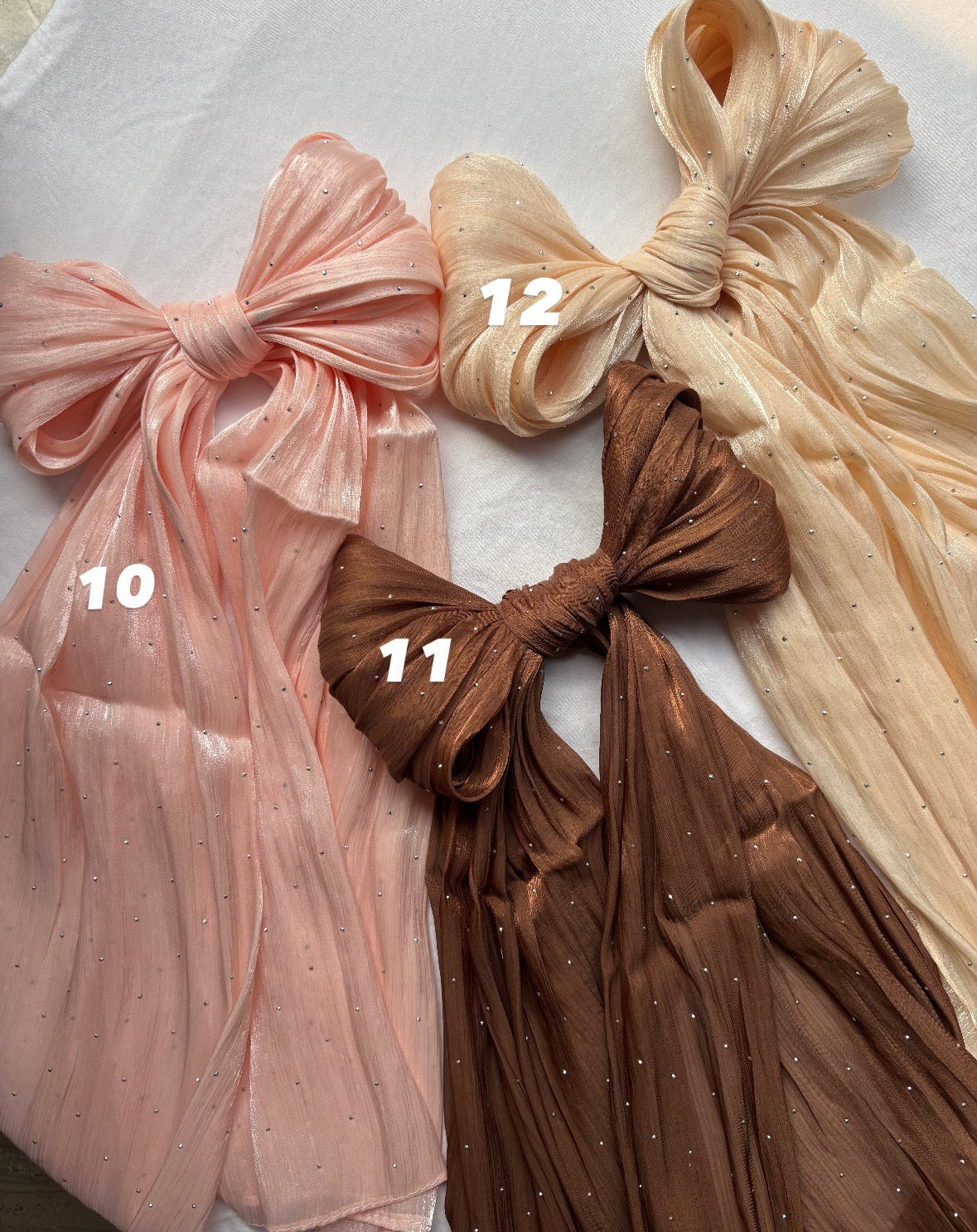 Organza with stone work hijabs