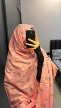 Pink Pure Cotton Big Size Dupatta/Chadar